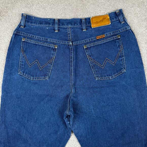 Vtg Wrangler Misses Jeans Size 16 High Rise USA 70s Western Retro Prairie - Picture 6 of 7